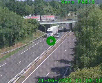 <h2>Caméra routière sur l'autoroute A20 au nord de Limoges, à la jonction avec la N520. Vue orientée vers Paris</h2>