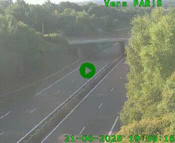 <h2>Caméra routière sur l'autoroute A20 au nord de Limoges, à la jonction avec la N520. Vue orientée vers Paris</h2>