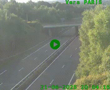 <h2>Caméra routière sur l'autoroute A20 au nord de Limoges, à la jonction avec la N520. Vue orientée vers Paris</h2>