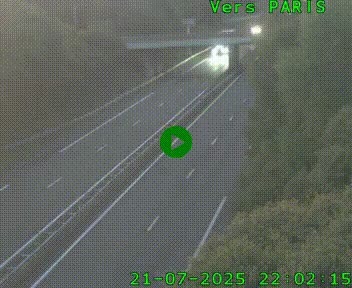 <h2>Caméra routière sur l'autoroute A20 au nord de Limoges, à la jonction avec la N520. Vue orientée vers Paris</h2>