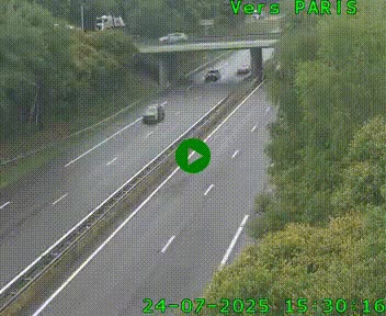 <h2>Caméra routière sur l'autoroute A20 au nord de Limoges, à la jonction avec la N520. Vue orientée vers Paris</h2>