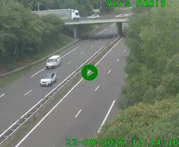 <h2>Caméra routière sur l'autoroute A20 au nord de Limoges, à la jonction avec la N520. Vue orientée vers Paris</h2>