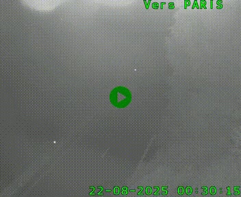 <h2>Caméra routière sur l'autoroute A20 au nord de Limoges, à la jonction avec la N520. Vue orientée vers Paris</h2>