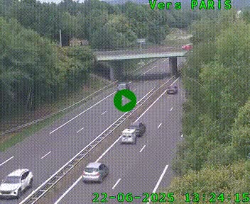 <h2>Caméra routière sur l'autoroute A20 au nord de Limoges, à la jonction avec la N520. Vue orientée vers Paris</h2>