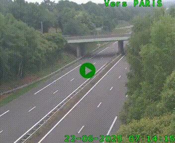 <h2>Caméra routière sur l'autoroute A20 au nord de Limoges, à la jonction avec la N520. Vue orientée vers Paris</h2>