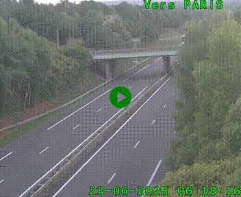 <h2>Caméra routière sur l'autoroute A20 au nord de Limoges, à la jonction avec la N520. Vue orientée vers Paris</h2>