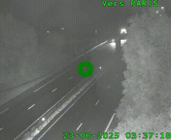 <h2>Caméra routière sur l'autoroute A20 au nord de Limoges, à la jonction avec la N520. Vue orientée vers Paris</h2>
