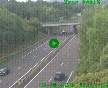 <h2>Caméra routière sur l'autoroute A20 au nord de Limoges, à la jonction avec la N520. Vue orientée vers Paris</h2>