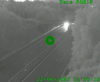 <h2>Caméra routière sur l'autoroute A20 au nord de Limoges, à la jonction avec la N520. Vue orientée vers Paris</h2>