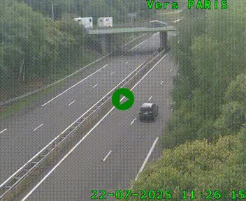 <h2>Caméra routière sur l'autoroute A20 au nord de Limoges, à la jonction avec la N520. Vue orientée vers Paris</h2>