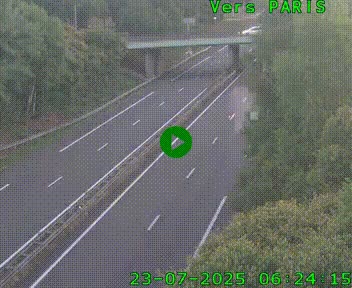 <h2>Caméra routière sur l'autoroute A20 au nord de Limoges, à la jonction avec la N520. Vue orientée vers Paris</h2>