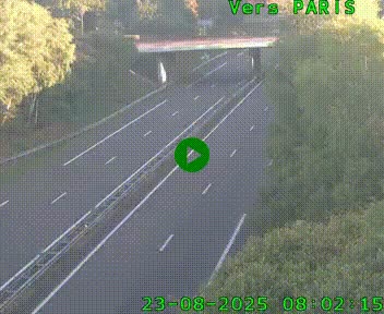 <h2>Caméra routière sur l'autoroute A20 au nord de Limoges, à la jonction avec la N520. Vue orientée vers Paris</h2>