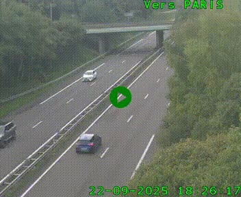 <h2>Caméra routière sur l'autoroute A20 au nord de Limoges, à la jonction avec la N520. Vue orientée vers Paris</h2>