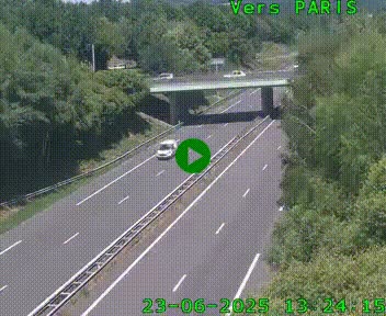 <h2>Caméra routière sur l'autoroute A20 au nord de Limoges, à la jonction avec la N520. Vue orientée vers Paris</h2>