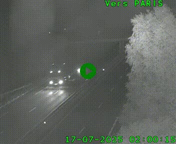 <h2>Caméra routière sur l'autoroute A20 au nord de Limoges, à la jonction avec la N520. Vue orientée vers Paris</h2>