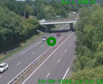 <h2>Caméra routière sur l'autoroute A20 au nord de Limoges, à la jonction avec la N520. Vue orientée vers Paris</h2>