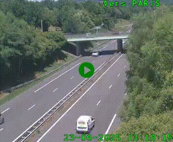 <h2>Caméra routière sur l'autoroute A20 au nord de Limoges, à la jonction avec la N520. Vue orientée vers Paris</h2>