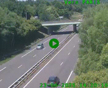 <h2>Caméra routière sur l'autoroute A20 au nord de Limoges, à la jonction avec la N520. Vue orientée vers Paris</h2>