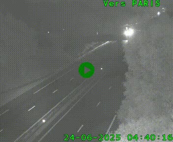 <h2>Caméra routière sur l'autoroute A20 au nord de Limoges, à la jonction avec la N520. Vue orientée vers Paris</h2>