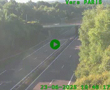 <h2>Caméra routière sur l'autoroute A20 au nord de Limoges, à la jonction avec la N520. Vue orientée vers Paris</h2>