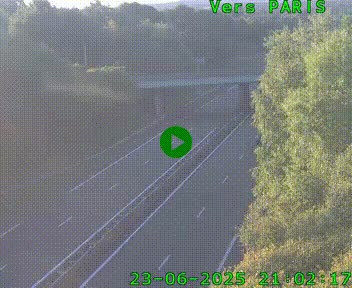 <h2>Caméra routière sur l'autoroute A20 au nord de Limoges, à la jonction avec la N520. Vue orientée vers Paris</h2>