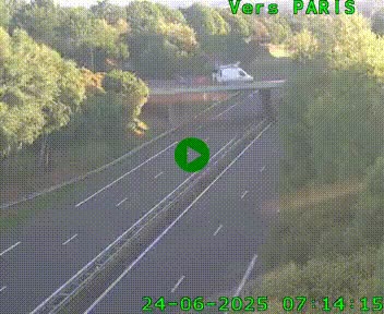 <h2>Caméra routière sur l'autoroute A20 au nord de Limoges, à la jonction avec la N520. Vue orientée vers Paris</h2>