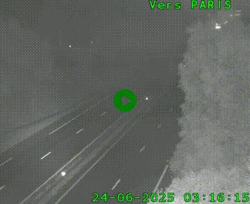 <h2>Caméra routière sur l'autoroute A20 au nord de Limoges, à la jonction avec la N520. Vue orientée vers Paris</h2>