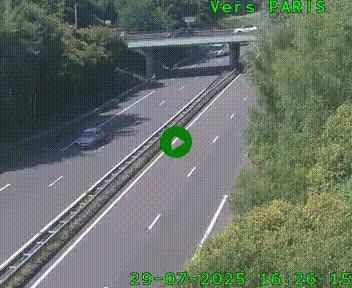 <h2>Caméra routière sur l'autoroute A20 au nord de Limoges, à la jonction avec la N520. Vue orientée vers Paris</h2>