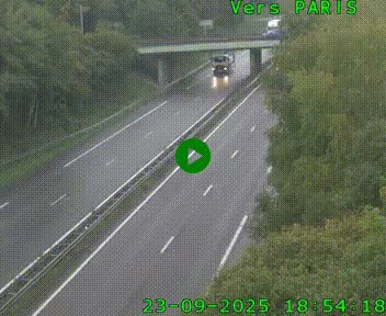 <h2>Caméra routière sur l'autoroute A20 au nord de Limoges, à la jonction avec la N520. Vue orientée vers Paris</h2>