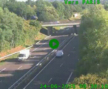 <h2>Caméra routière sur l'autoroute A20 au nord de Limoges, à la jonction avec la N520. Vue orientée vers Paris</h2>