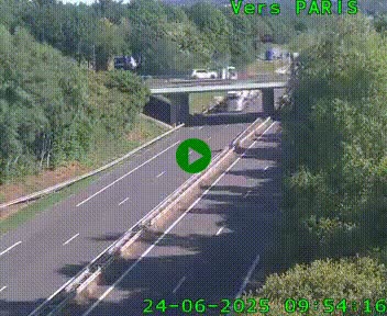 <h2>Caméra routière sur l'autoroute A20 au nord de Limoges, à la jonction avec la N520. Vue orientée vers Paris</h2>
