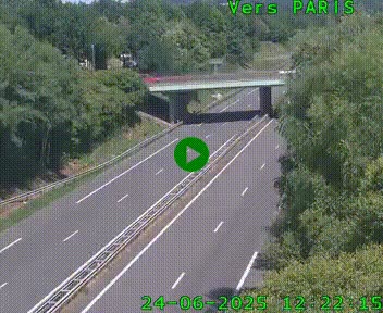 <h2>Caméra routière sur l'autoroute A20 au nord de Limoges, à la jonction avec la N520. Vue orientée vers Paris</h2>