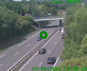 <h2>Caméra routière sur l'autoroute A20 au nord de Limoges, à la jonction avec la N520. Vue orientée vers Paris</h2>