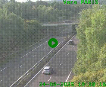<h2>Caméra routière sur l'autoroute A20 au nord de Limoges, à la jonction avec la N520. Vue orientée vers Paris</h2>