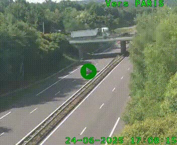 <h2>Caméra routière sur l'autoroute A20 au nord de Limoges, à la jonction avec la N520. Vue orientée vers Paris</h2>