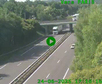 <h2>Caméra routière sur l'autoroute A20 au nord de Limoges, à la jonction avec la N520. Vue orientée vers Paris</h2>