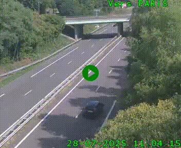 <h2>Caméra routière sur l'autoroute A20 au nord de Limoges, à la jonction avec la N520. Vue orientée vers Paris</h2>