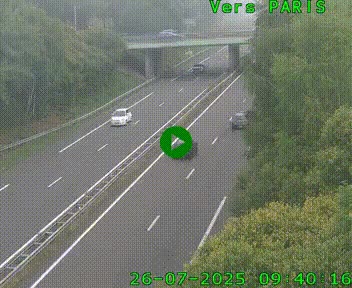 <h2>Caméra routière sur l'autoroute A20 au nord de Limoges, à la jonction avec la N520. Vue orientée vers Paris</h2>