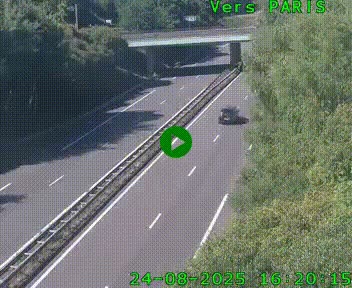 <h2>Caméra routière sur l'autoroute A20 au nord de Limoges, à la jonction avec la N520. Vue orientée vers Paris</h2>