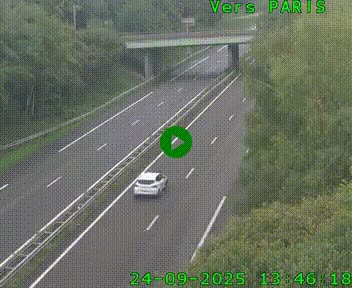 <h2>Caméra routière sur l'autoroute A20 au nord de Limoges, à la jonction avec la N520. Vue orientée vers Paris</h2>