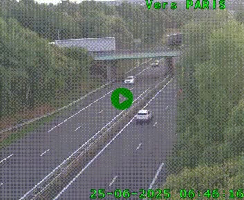 <h2>Caméra routière sur l'autoroute A20 au nord de Limoges, à la jonction avec la N520. Vue orientée vers Paris</h2>