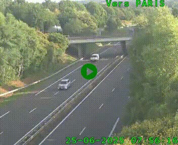 <h2>Caméra routière sur l'autoroute A20 au nord de Limoges, à la jonction avec la N520. Vue orientée vers Paris</h2>