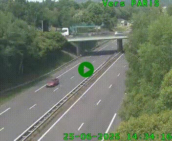 <h2>Caméra routière sur l'autoroute A20 au nord de Limoges, à la jonction avec la N520. Vue orientée vers Paris</h2>
