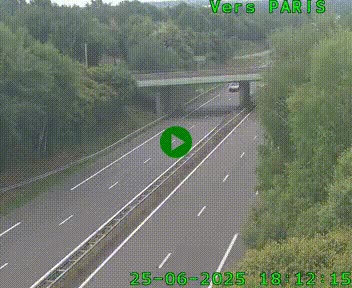 <h2>Caméra routière sur l'autoroute A20 au nord de Limoges, à la jonction avec la N520. Vue orientée vers Paris</h2>