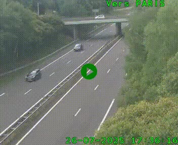 <h2>Caméra routière sur l'autoroute A20 au nord de Limoges, à la jonction avec la N520. Vue orientée vers Paris</h2>