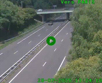 <h2>Caméra routière sur l'autoroute A20 au nord de Limoges, à la jonction avec la N520. Vue orientée vers Paris</h2>