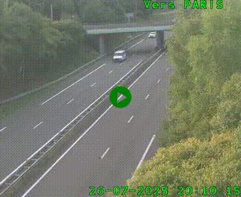 <h2>Caméra routière sur l'autoroute A20 au nord de Limoges, à la jonction avec la N520. Vue orientée vers Paris</h2>