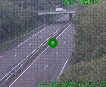 <h2>Caméra routière sur l'autoroute A20 au nord de Limoges, à la jonction avec la N520. Vue orientée vers Paris</h2>