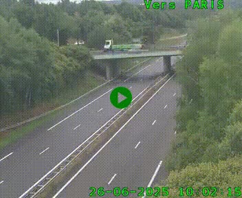 <h2>Caméra routière sur l'autoroute A20 au nord de Limoges, à la jonction avec la N520. Vue orientée vers Paris</h2>