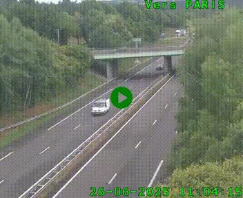 <h2>Caméra routière sur l'autoroute A20 au nord de Limoges, à la jonction avec la N520. Vue orientée vers Paris</h2>